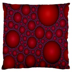 Voronoi Diagram Circle Red Large Cushion Case (two Sides) by Alisyart