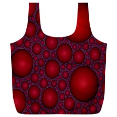 Voronoi Diagram Circle Red Full Print Recycle Bags (l) 