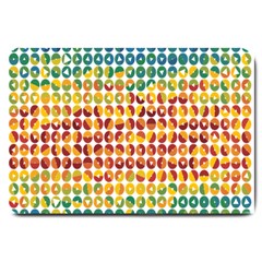 Weather Blue Orange Green Yellow Circle Triangle Large Doormat  by Alisyart