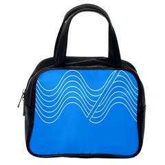 Waves Blue Sea Water Classic Handbags (one Side)