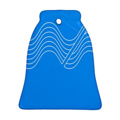 Waves Blue Sea Water Bell Ornament (two Sides)