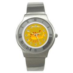 Animals Scorpio Zodiac Orange Yellow Stainless Steel Watch by Alisyart