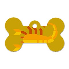 Animals Scorpio Zodiac Orange Yellow Dog Tag Bone (two Sides)