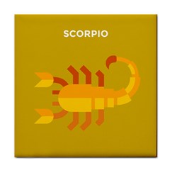 Animals Scorpio Zodiac Orange Yellow Face Towel by Alisyart
