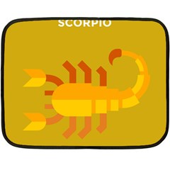 Animals Scorpio Zodiac Orange Yellow Double Sided Fleece Blanket (mini) 