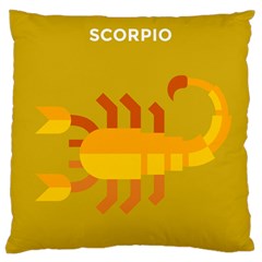 Animals Scorpio Zodiac Orange Yellow Large Cushion Case (one Side)