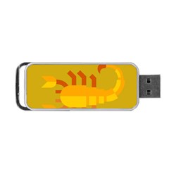 Animals Scorpio Zodiac Orange Yellow Portable Usb Flash (one Side)