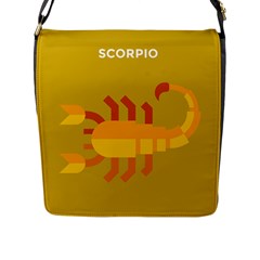 Animals Scorpio Zodiac Orange Yellow Flap Messenger Bag (l) 