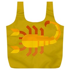 Animals Scorpio Zodiac Orange Yellow Full Print Recycle Bags (l)  by Alisyart