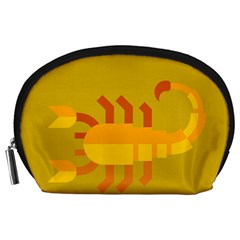 Animals Scorpio Zodiac Orange Yellow Accessory Pouches (large) 