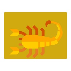 Animals Scorpio Zodiac Orange Yellow Double Sided Flano Blanket (mini) 