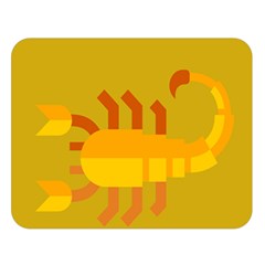 Animals Scorpio Zodiac Orange Yellow Double Sided Flano Blanket (large) 