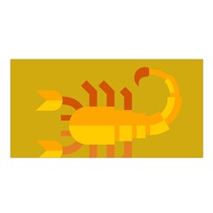 Animals Scorpio Zodiac Orange Yellow Satin Shawl