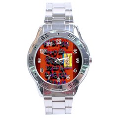 Big Red Sun Walin 72 Stainless Steel Analogue Watch by MRTACPANS