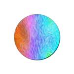 Abstract Color Pattern Textures Colouring Rubber Coaster (Round)  Front