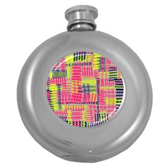 Abstract Pattern Round Hip Flask (5 Oz)