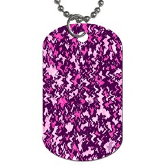 Chic Camouflage Colorful Background Dog Tag (One Side)