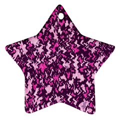 Chic Camouflage Colorful Background Star Ornament (Two Sides)