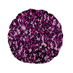 Chic Camouflage Colorful Background Standard 15  Premium Flano Round Cushions