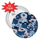 Fabric Wildflower Bluebird 2.25  Buttons (10 pack)  Front