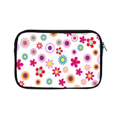 Colorful Floral Flowers Pattern Apple Ipad Mini Zipper Cases by Simbadda