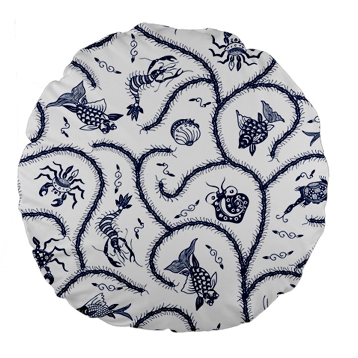 Fish Pattern Large 18  Premium Round Cushions