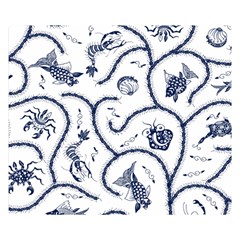 Fish Pattern Double Sided Flano Blanket (small)  by Simbadda