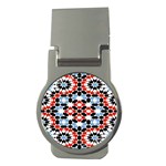 Morrocan Fez Pattern Arabic Geometrical Money Clips (Round)  Front