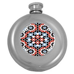 Morrocan Fez Pattern Arabic Geometrical Round Hip Flask (5 Oz)
