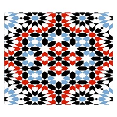 Morrocan Fez Pattern Arabic Geometrical Double Sided Flano Blanket (small)  by Simbadda