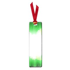 Green Floral Stripe Background Small Book Marks by Simbadda