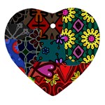 Patchwork Collage Ornament (Heart) Front