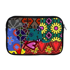 Patchwork Collage Apple Macbook Pro 17  Zipper Case by Simbadda