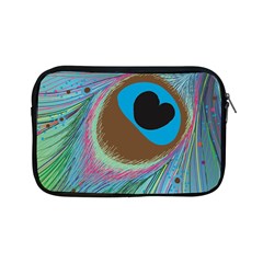 Peacock Feather Lines Background Apple Ipad Mini Zipper Cases by Simbadda