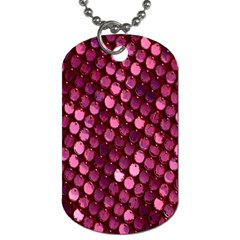 Red Circular Pattern Background Dog Tag (two Sides) by Simbadda