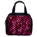 Red Circular Pattern Background Classic Handbags (2 Sides) Back