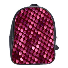 Red Circular Pattern Background School Bags(large)  by Simbadda