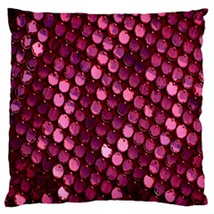 Red Circular Pattern Background Large Cushion Case (one Side) by Simbadda