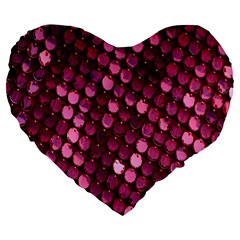 Red Circular Pattern Background Large 19  Premium Flano Heart Shape Cushions by Simbadda