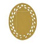 Brown Paper Packages Oval Filigree Ornament (Two Sides) Back