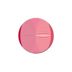 Circle Line Red Pink White Wave Golf Ball Marker (10 pack) Front