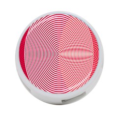 Circle Line Red Pink White Wave 4-port Usb Hub (one Side) by Alisyart