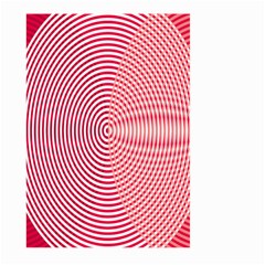 Circle Line Red Pink White Wave Large Garden Flag (two Sides)