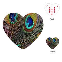 Peacock Feathers Playing Cards (heart) 