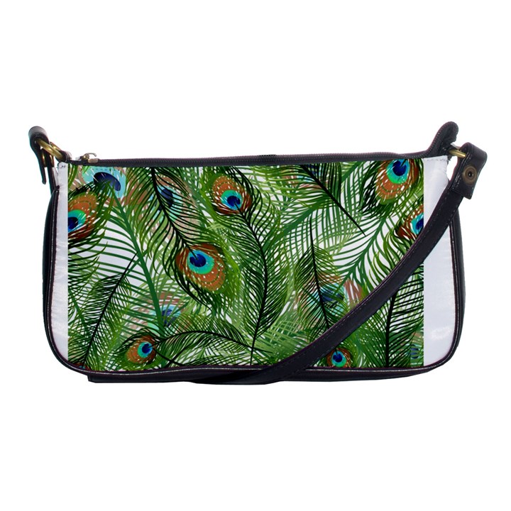 Peacock Feathers Pattern Shoulder Clutch Bags