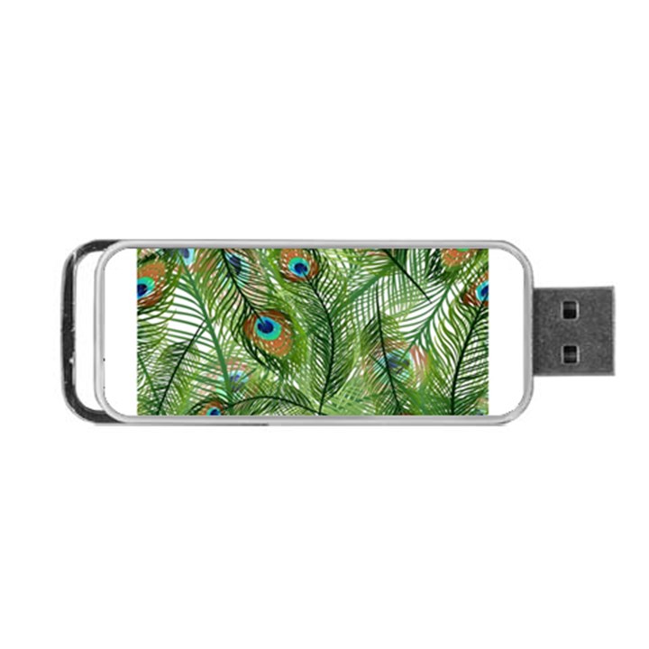 Peacock Feathers Pattern Portable USB Flash (Two Sides)