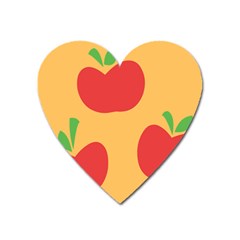 Apple Fruit Red Orange Heart Magnet by Alisyart