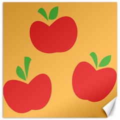 Apple Fruit Red Orange Canvas 16  X 16  