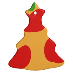 Apple Fruit Red Orange Christmas Tree Ornament (two Sides)