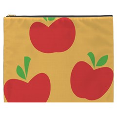 Apple Fruit Red Orange Cosmetic Bag (xxxl)  by Alisyart